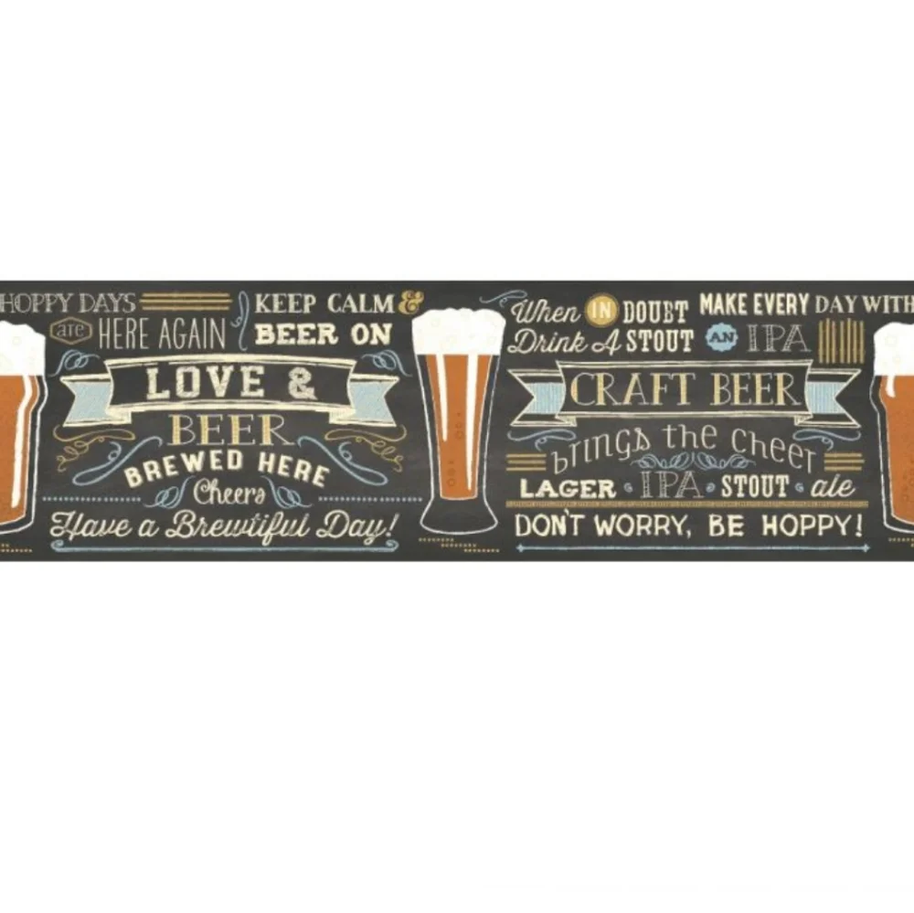 Wallpaper Border Be Hoppy Craft Beer